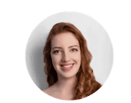 Smiling woman with auburn hair